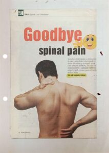 Goodbye spinal pain